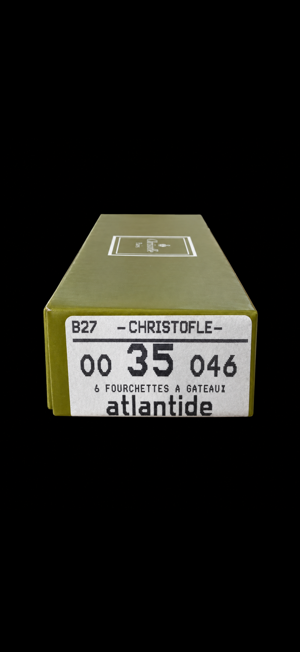 Christofle Atlantide, six fourchettes à gâteau en métal argenté, neuves en boîte d'origine