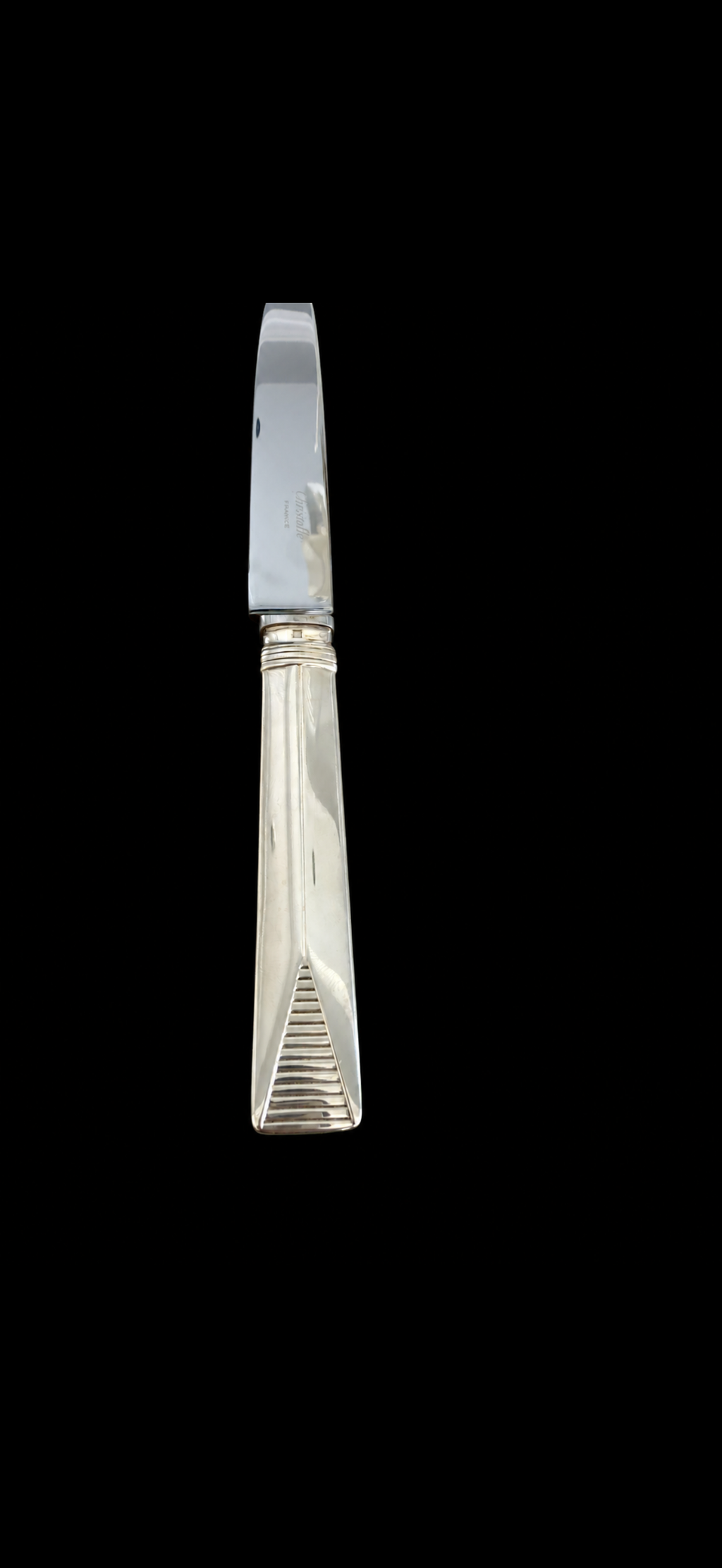 Christofle Atlantide, 6 couteaux de table en métal argenté, neufs sous blister