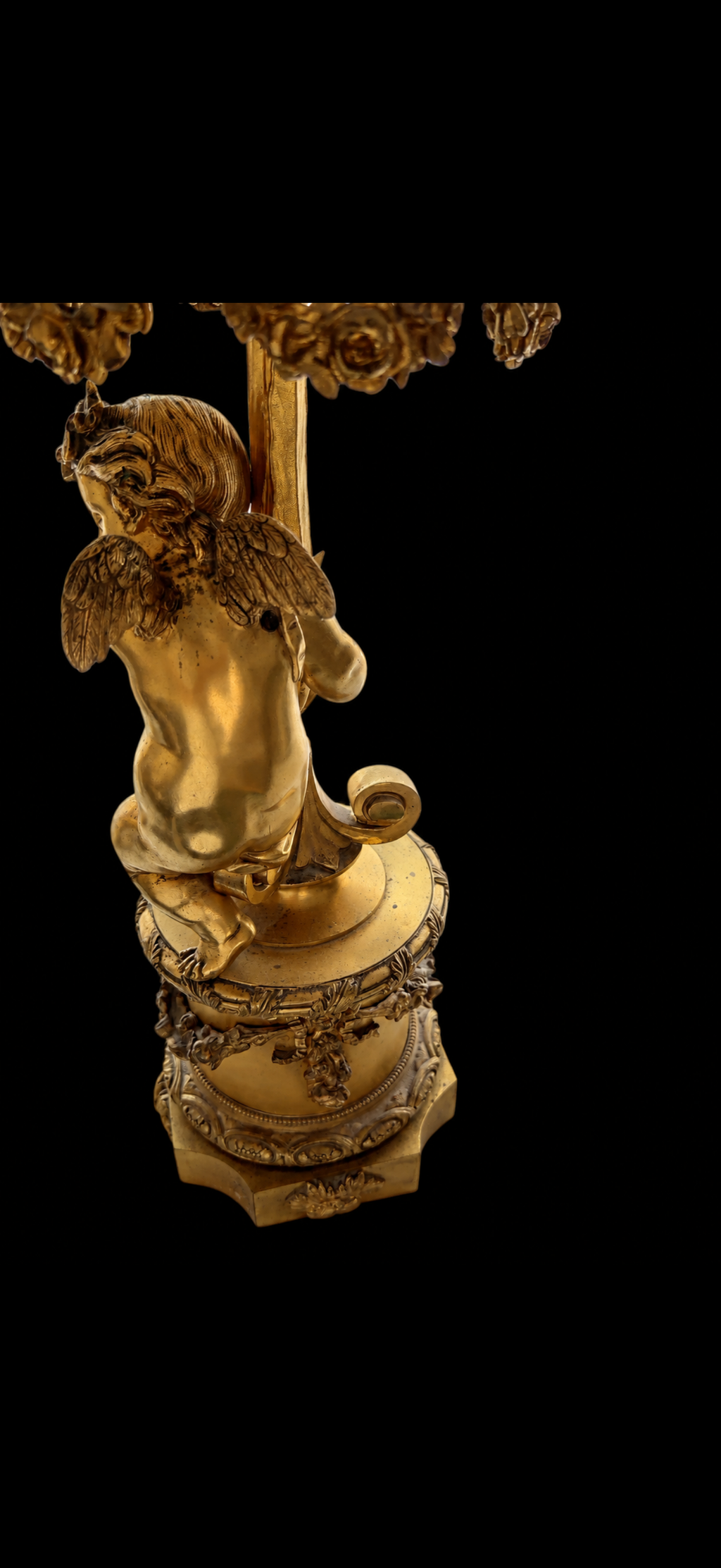 Paire de candélabres aux amours à sept lumières, bronze doré, XIXe siècle