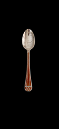 Christofle Talisman laque de Chine Sienne, cuillère à entremets ou à dessert en métal argenté