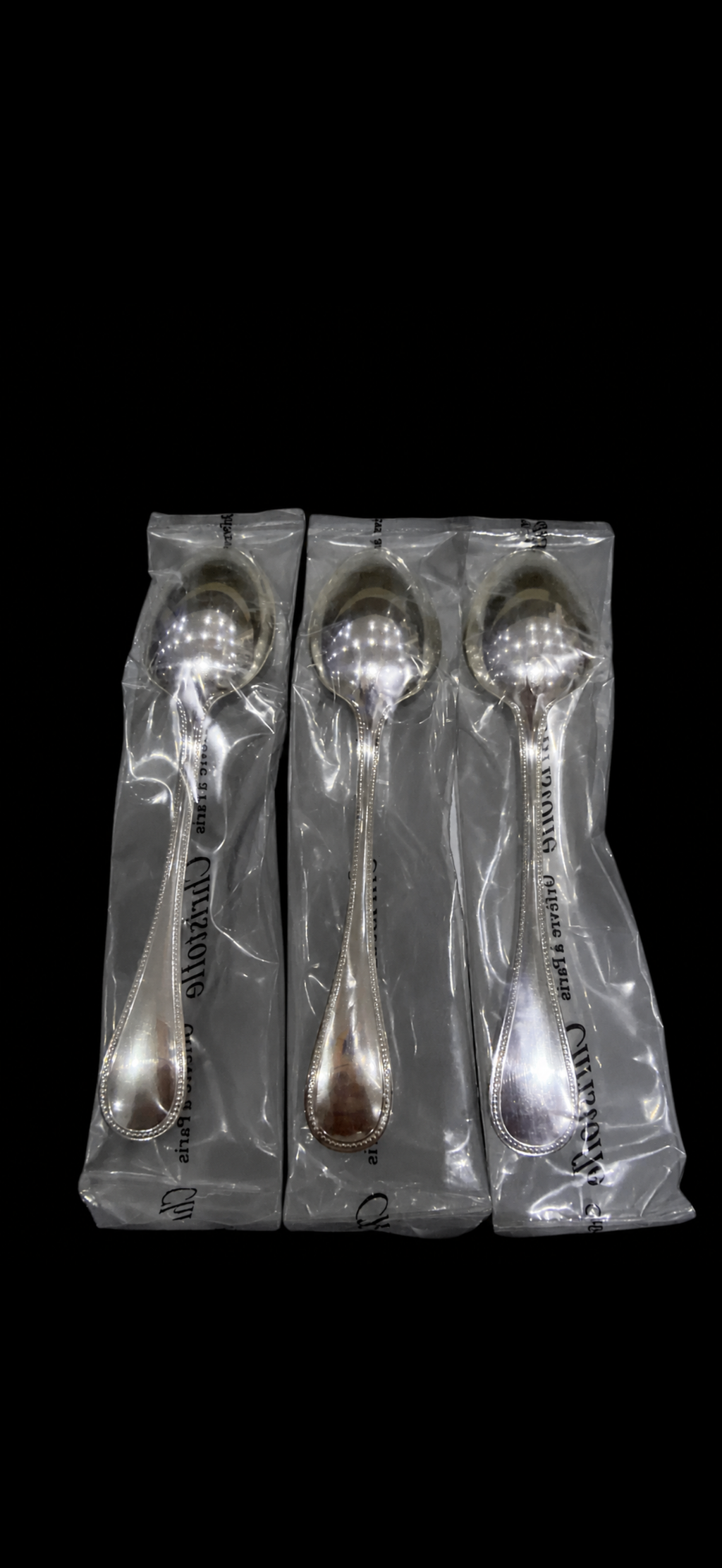 Christofle Perles, cuillère à café ou à thé en métal argenté à la pièce, neuve sous blister