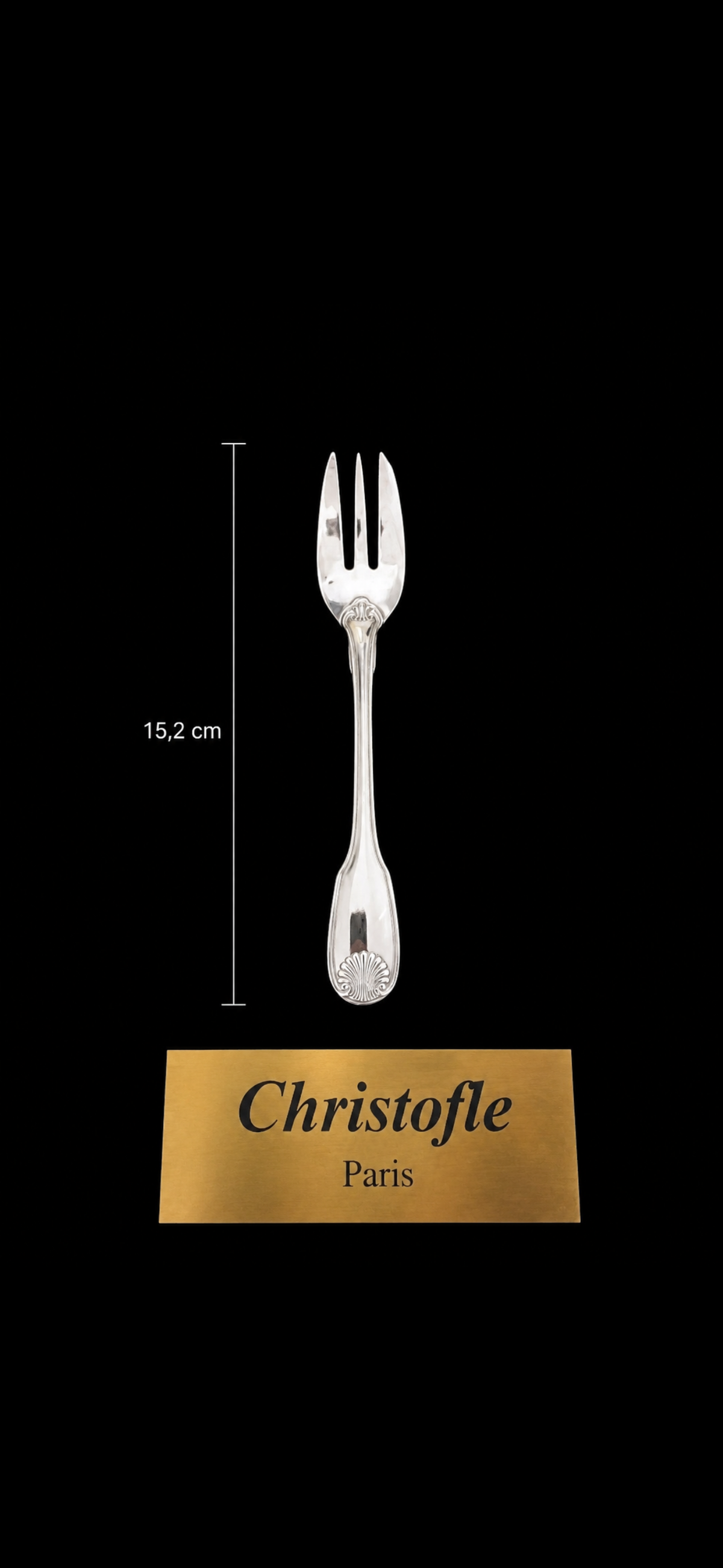 Fourchettes Christofle Vendôme, détail du décor coquille Saint-Jacques