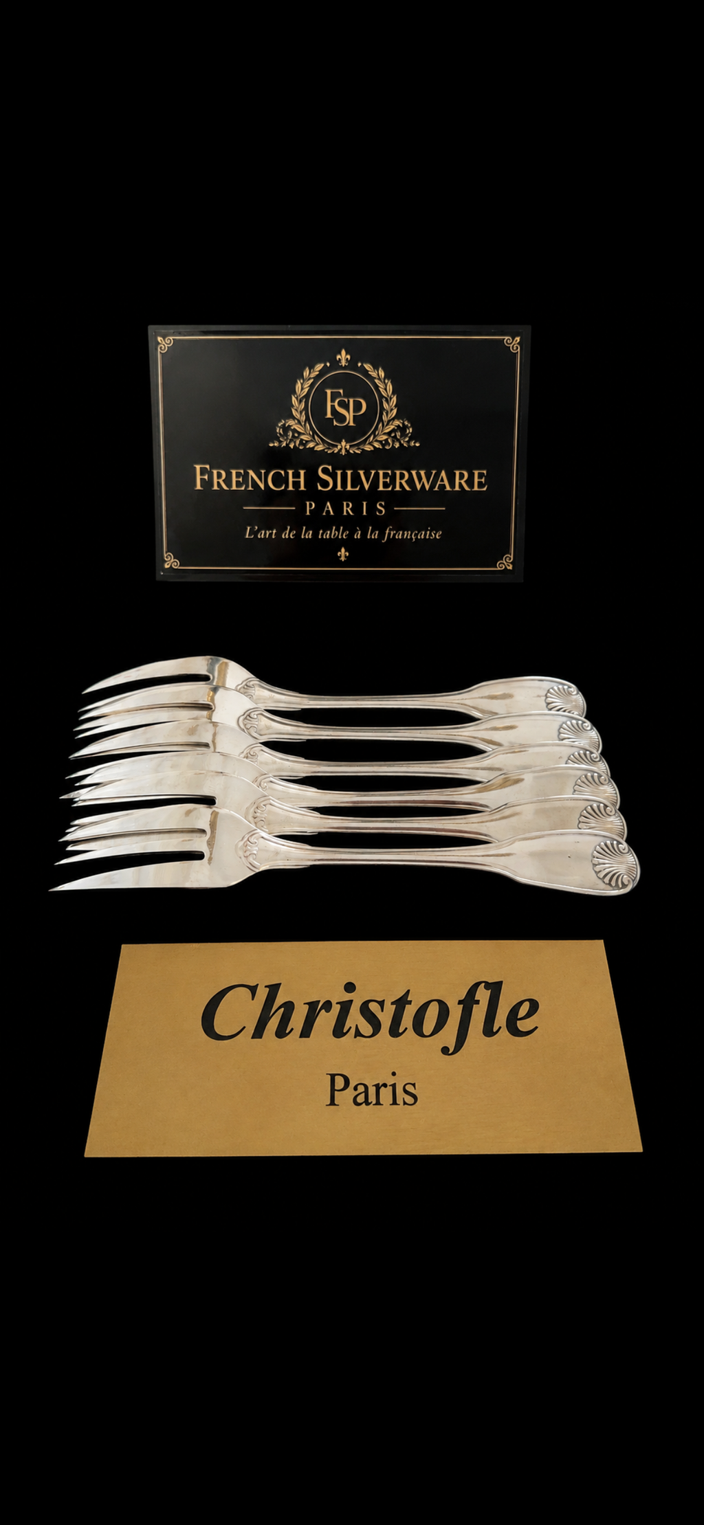 Fourchettes Christofle Vendôme, détail du poinçon Christofle