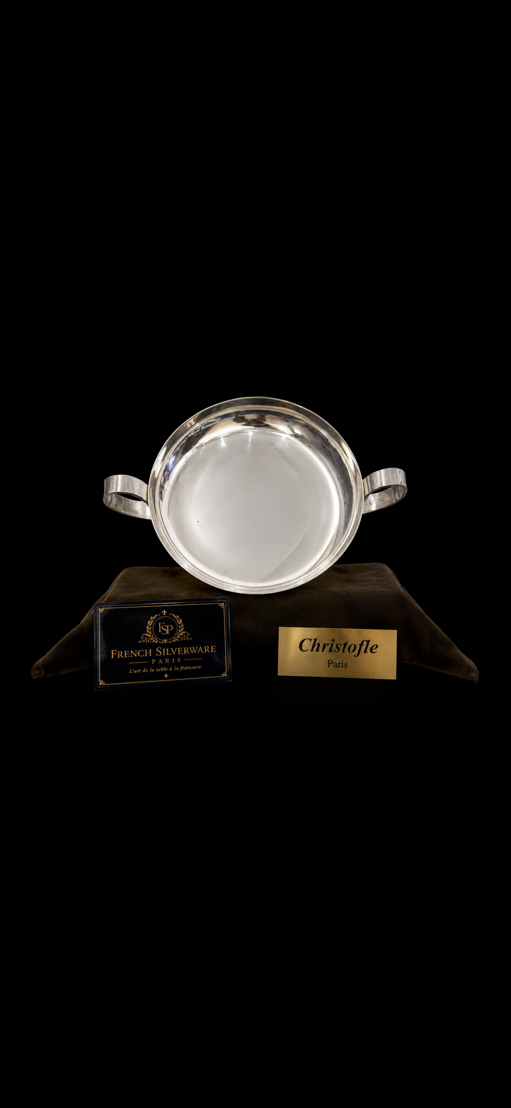 Coupe Christofle Fjerdingstad, détail des anses en ruban