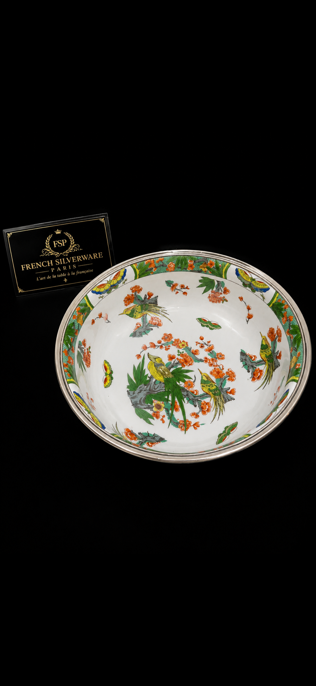 Coupe Raynaud Limoges, détail de la monture en argent massif