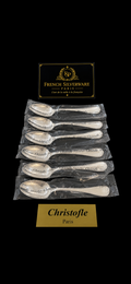 Set of 6 Christofle Rubans Soup Spoons