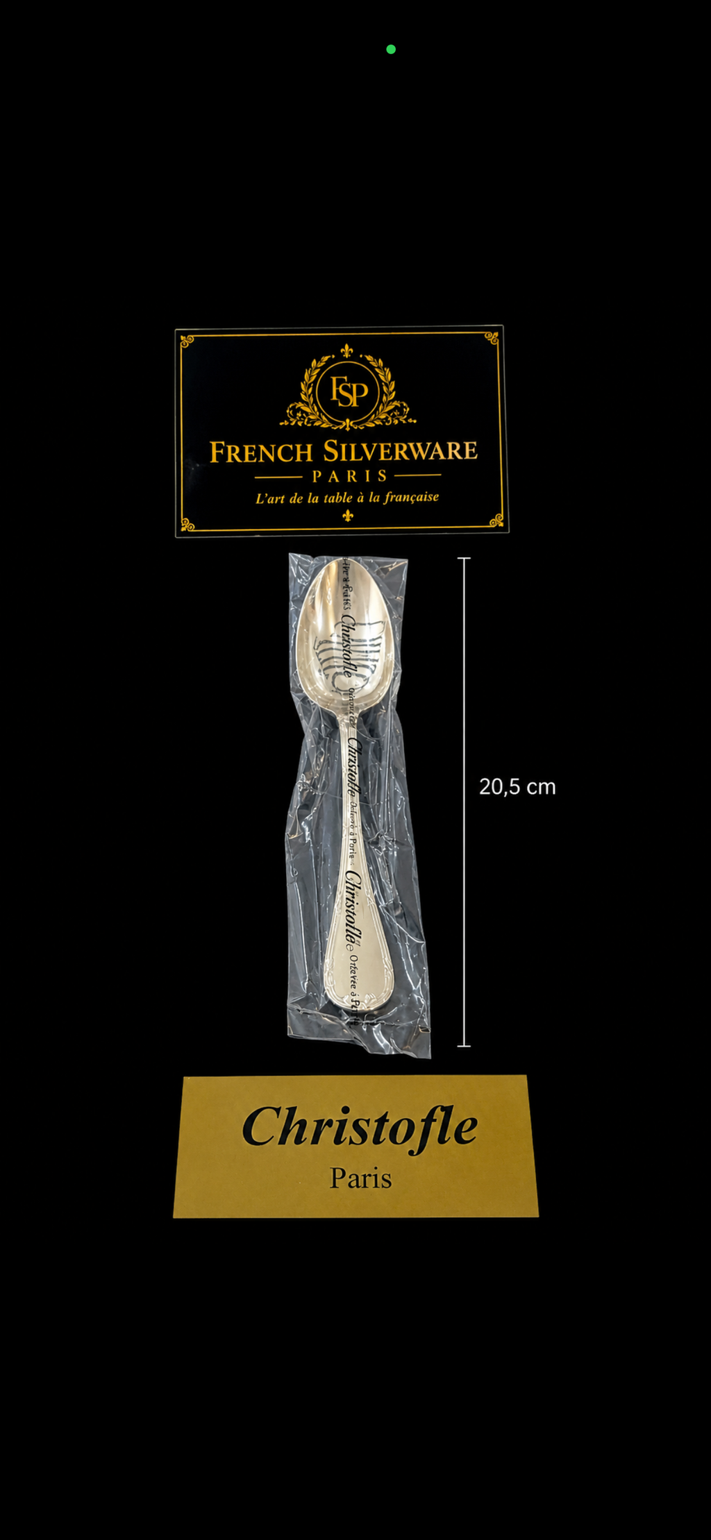 Set of 6 Christofle Rubans Soup Spoons