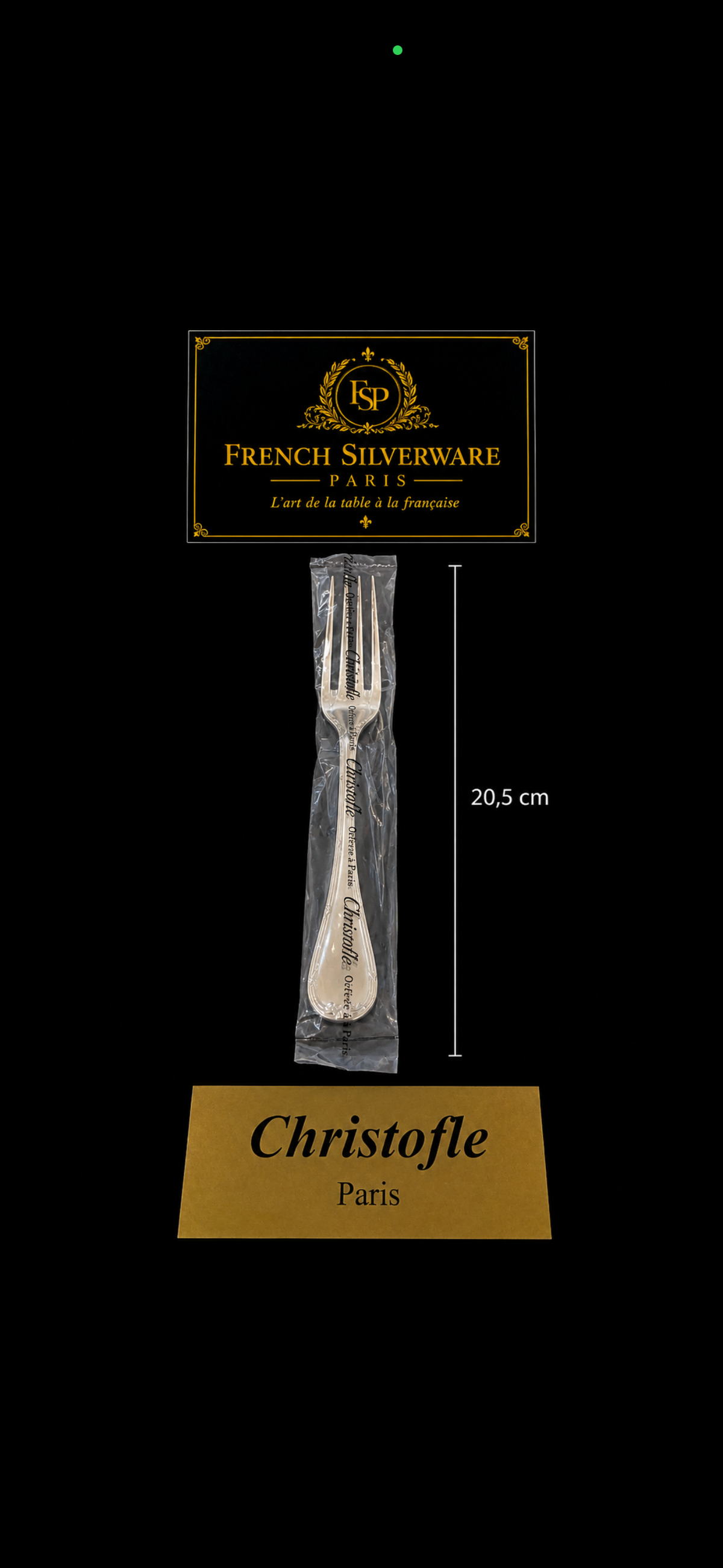 Lot de 6 fourchettes de table Christofle Rubans