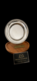 Plat rond Christofle Malmaison en métal argenté - 32,7 cm