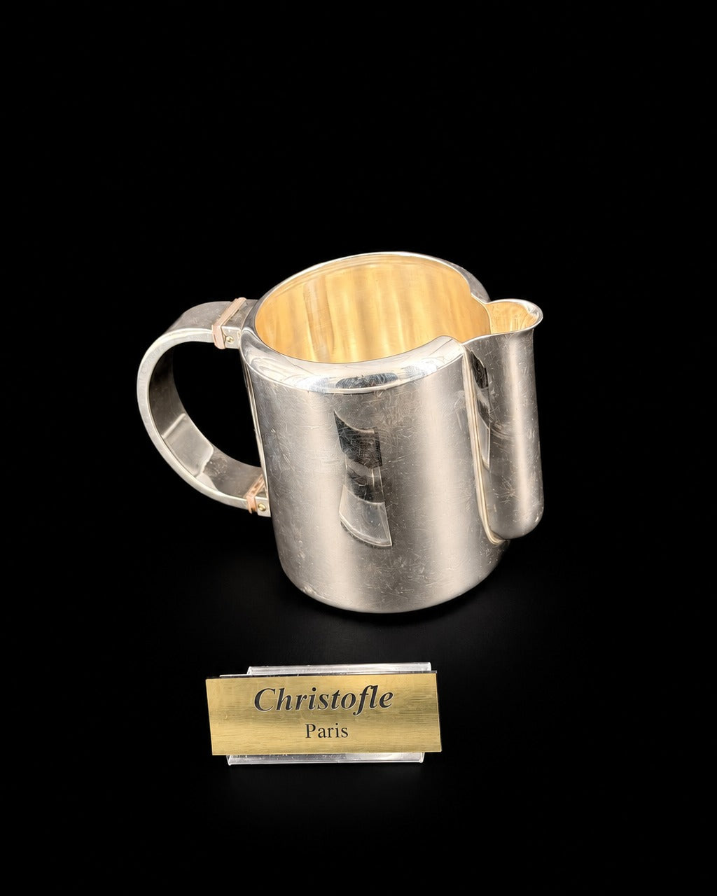 Crémier Christofle modèle Transat, Luc Lanel, orfèvrerie de bord, métal argenté 0,5 L