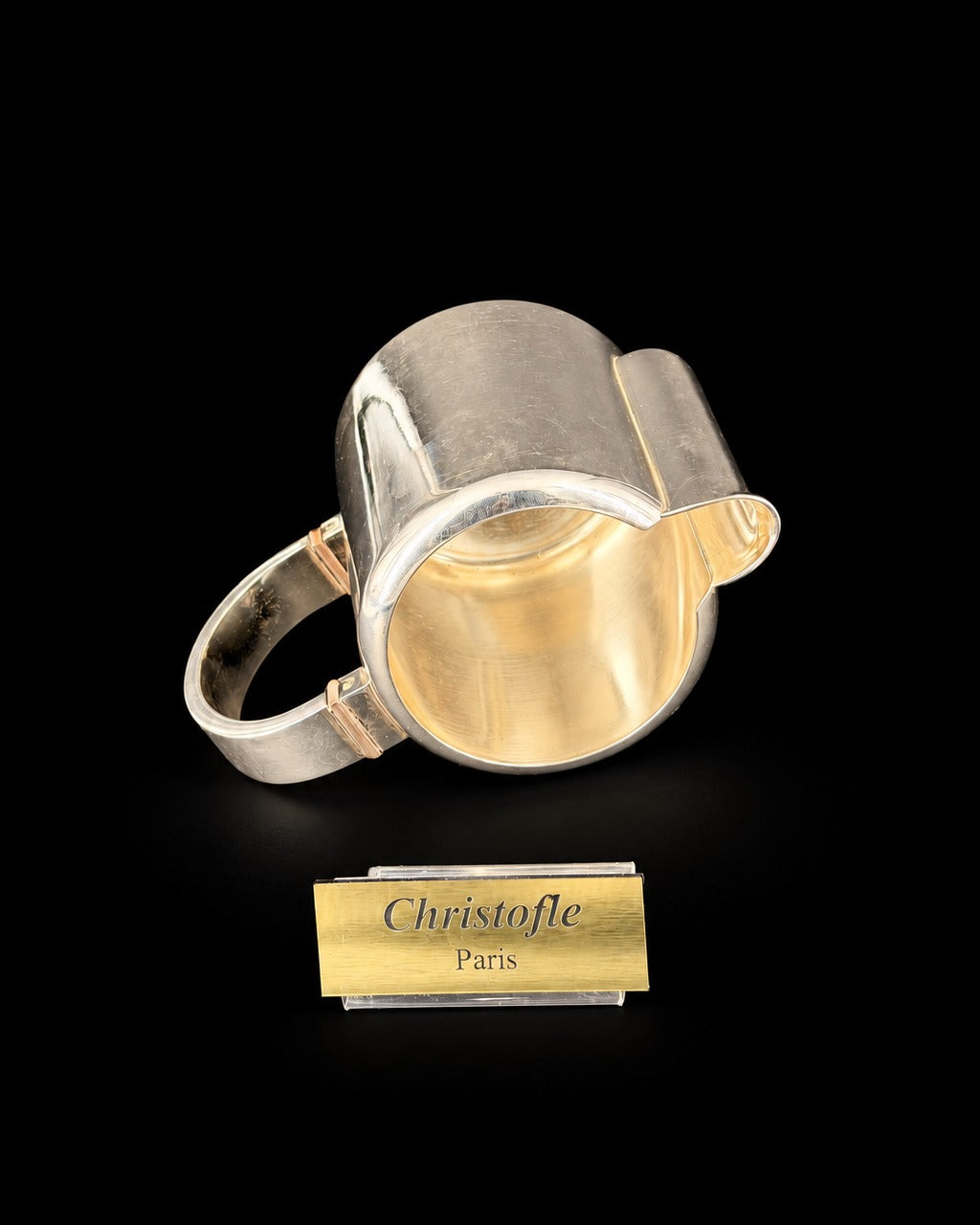 Crémier Christofle modèle Transat, Luc Lanel, orfèvrerie de bord, métal argenté 0,5 L