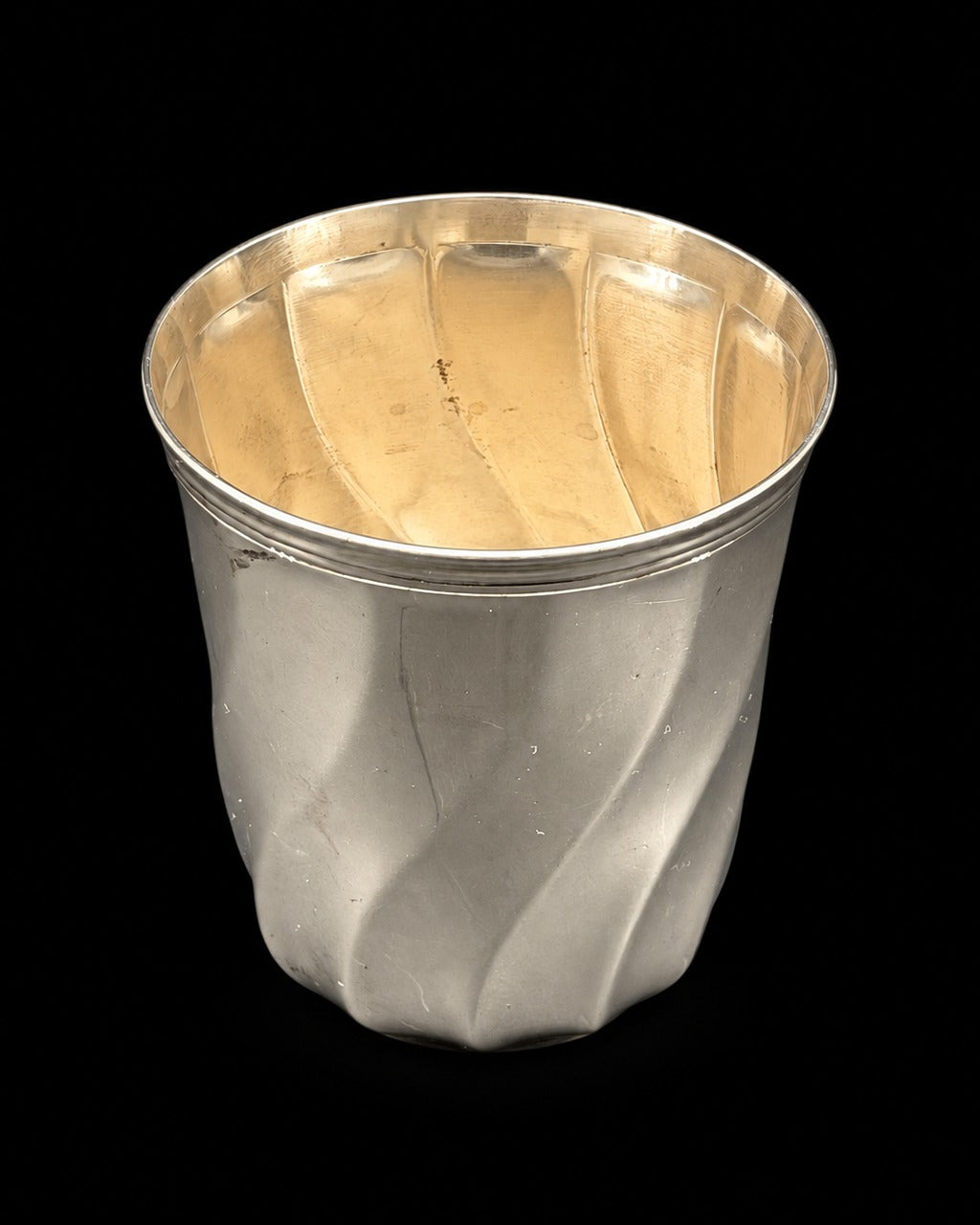 Timbale Christofle collection Torsades, Studio Christofle, métal argenté, vintage