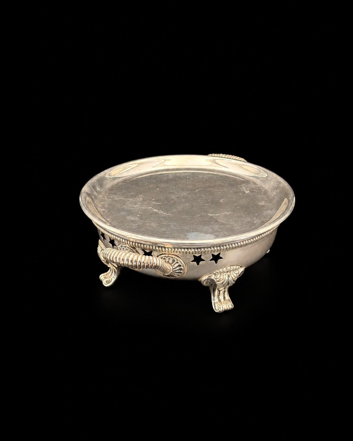 Chauffe-plat Odiot à Paris en métal doublé d'argent, première moitié du XIXe siècle