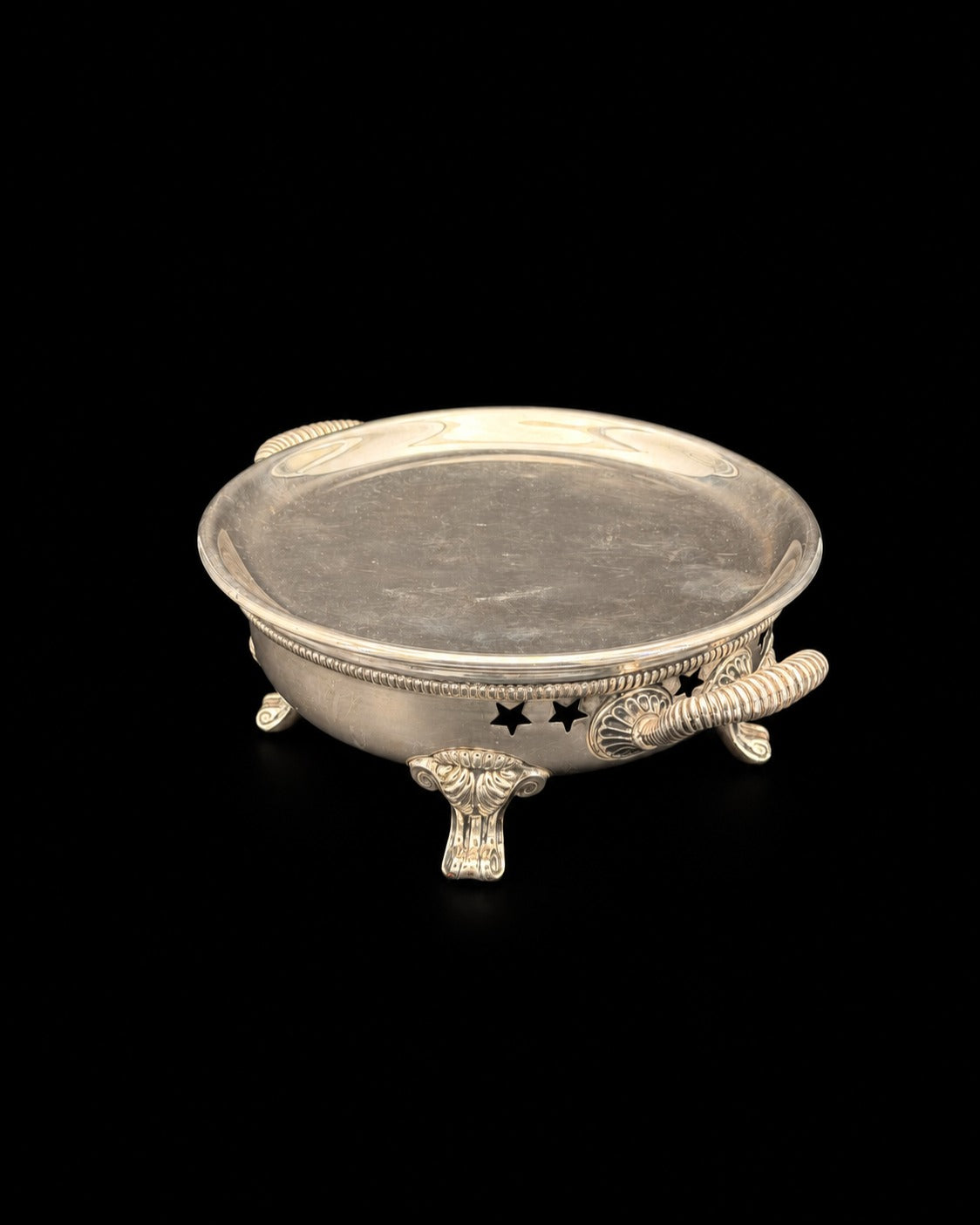 Chauffe-plat Odiot à Paris en métal doublé d'argent, première moitié du XIXe siècle